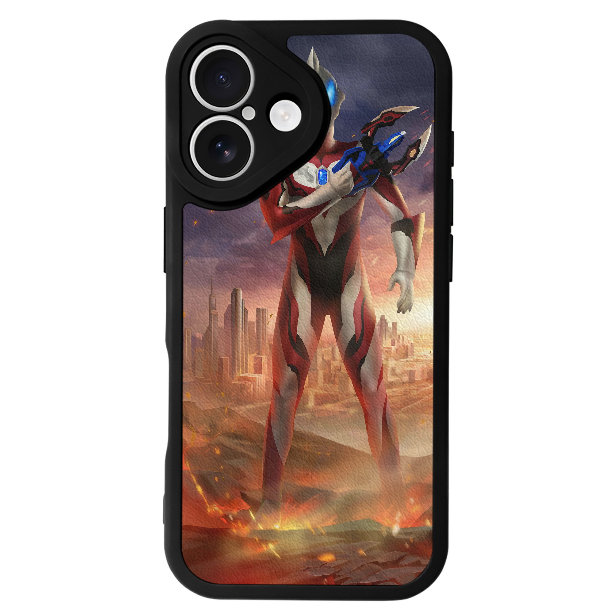 （画像用） ウルトラマン Ultraman 【iPhone 16シリーズ対応】シリコンスマホケース（レザー調） 材質：シリコン